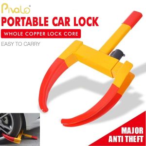 Pivalo PVATWL1 Universal Anti Theft Car Wheel Lock Clamp with Keys Tire Boot Claw for All Cars, Truck, and SUVs
