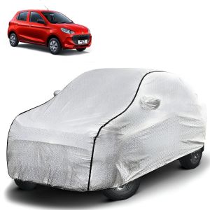 Pivalo Car Cover for Innova Crysta All Model & Years (2005-2025) 100% Waterproof with Mirror Pockets, Triple Stitched Bottom Elastic Dustproof Full Body Protection (Heat & UV Resistant, Silver)